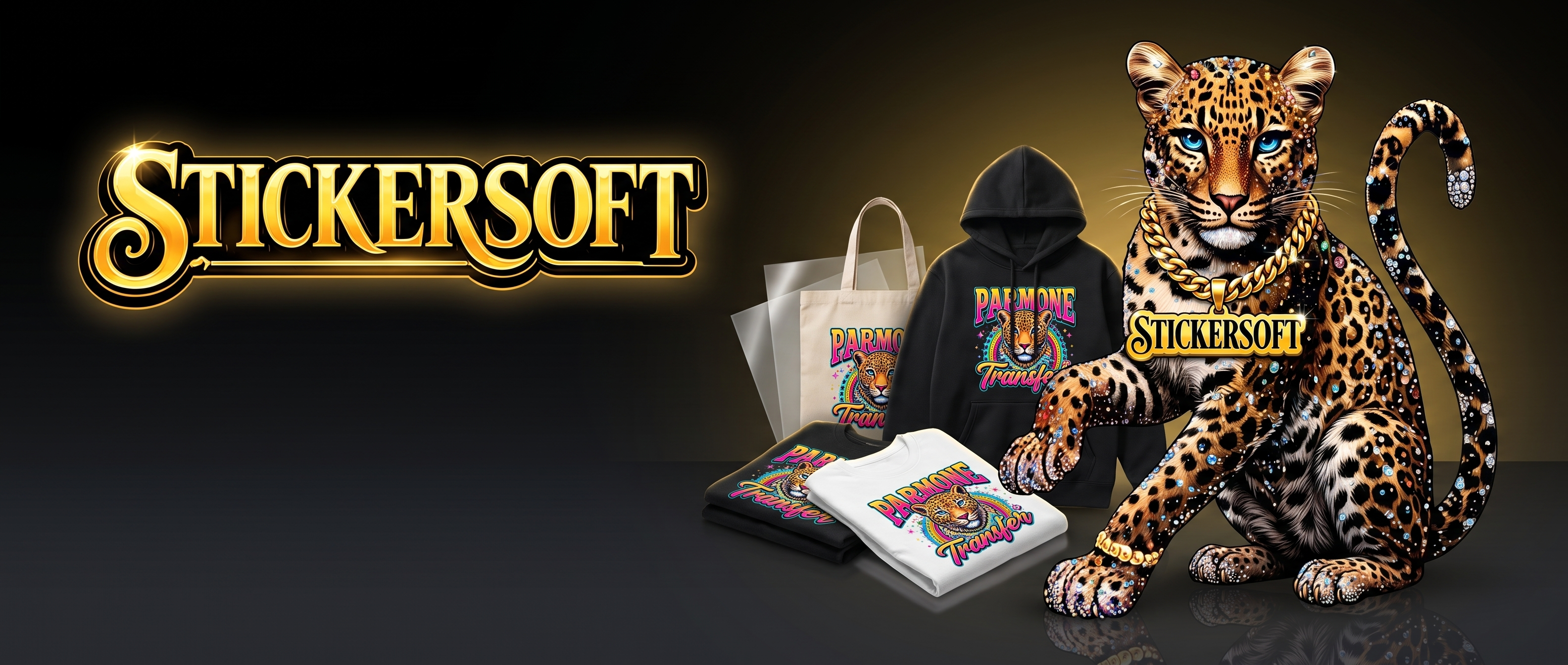 Stickersoft — stickers DTF appliqués sur sweat à capuche, t-shirts et tote bag